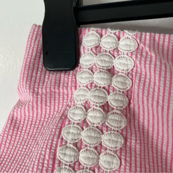 Lilly Pulitzer Pink White Striped Lace Seersucker Shorts - Picture 3 of 7